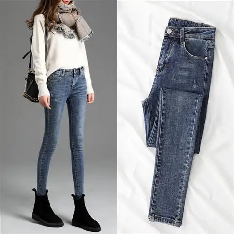 Jeans de Cintura Alta Elástica Ajuste Slim para Mujer - Image 22