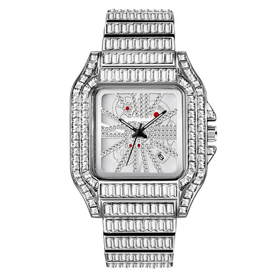 Reloj de Cuarzo Hip Hop con Diamantes Completos y Carátula Grande para Hombre - Image 12