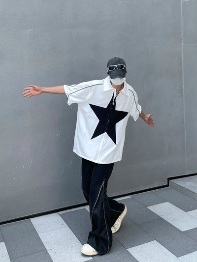 Camisa Casual de Hombre con Parches de Estrellas - Image 24