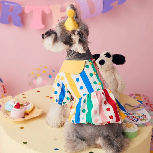 Vestido Infantil Cachorrito Flores con Lunares - Image 30