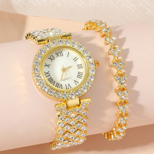 Reloj de Lujo para Mujer con Cristales Brillantes y Pulsera Ajustable - Image 14