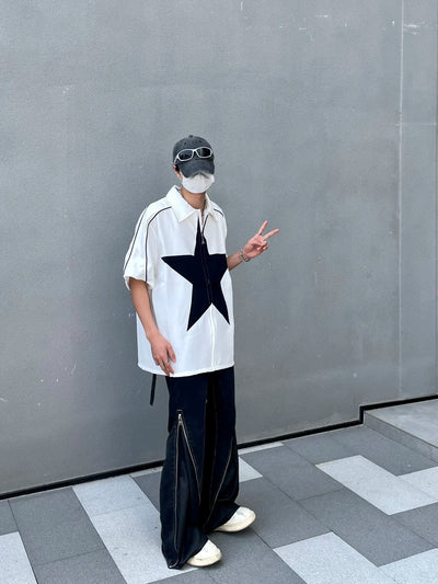 Camisa Casual de Hombre con Parches de Estrellas - Image 22