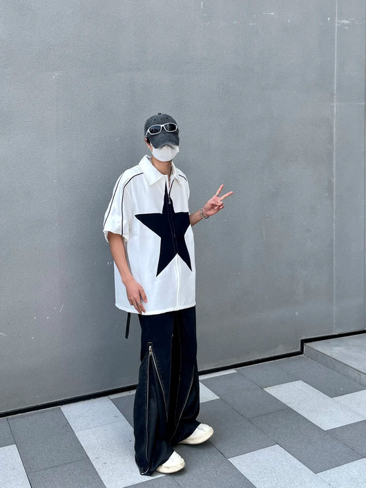 Camisa Casual de Hombre con Parches de Estrellas - Image 22