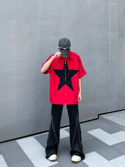 Camisa Casual de Hombre con Parches de Estrellas - Image 20