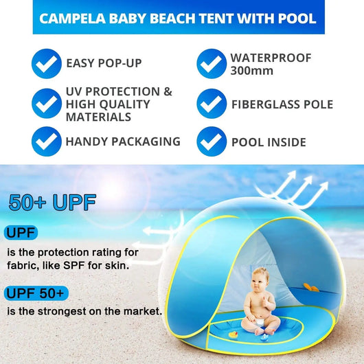 Carpa Portátil para Bebé con Protección UV - Refugio Solar para Playa y Piscina - Image 16