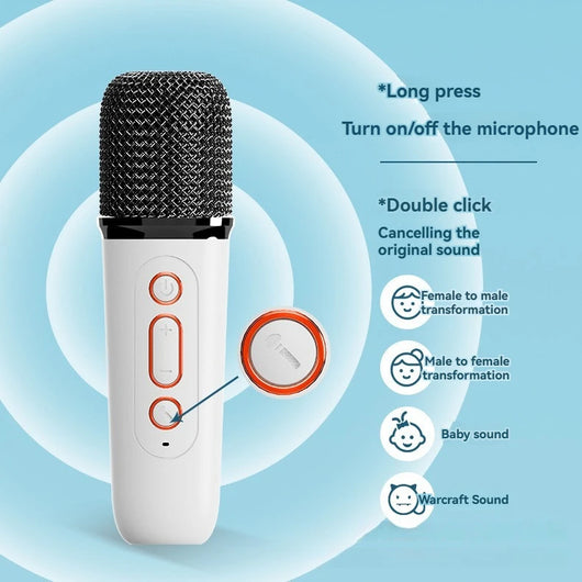 Equipo de Karaoke Bluetooth con Micrófono Inalámbrico Dual y Luces RGB - Image 16