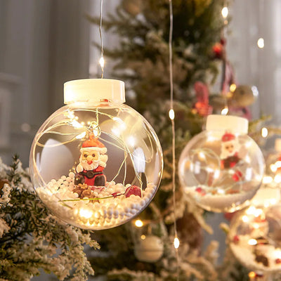 Cortina LED Navideña con Luces Muñeco de Nieve y Esferas Brillantes - Decoración de Ventana 10 Piezas - Image 27
