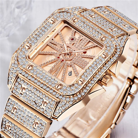Reloj Hombre Hip Hop Diamantes Esfera Grande Cuarzo - Image 28