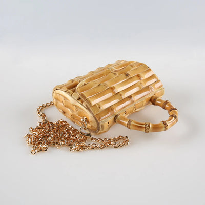Bolso de Hombro Artesanal Estilo Pastoral con Cadena Simple - Image 11