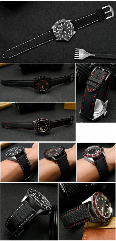 Correa de Reloj Nylon Canvas Tiansuo Haixing para Hombre - Image 33