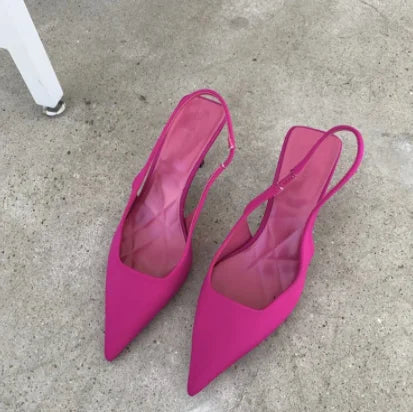 Sandalias Stiletto Puntiagudas con Talón Abierto - Image 27