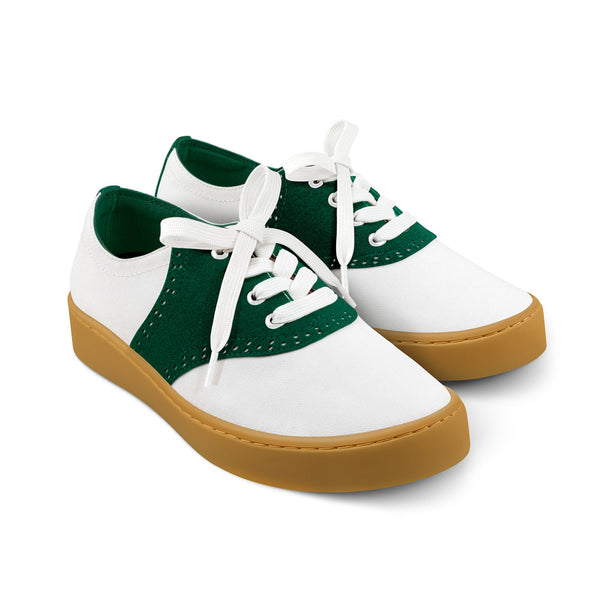 Women's Saddle Green Casual Sneakers