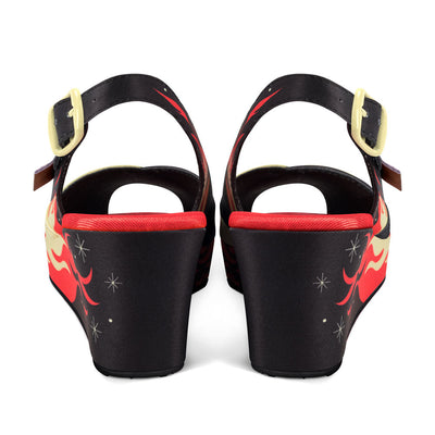 She's On Fire Wedge Sandals - Bold Design
