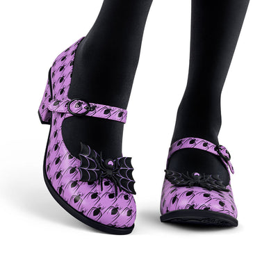 Sapatos Mary Jane Femininos com Salto Médio Chocolaticas® Spider Tooth