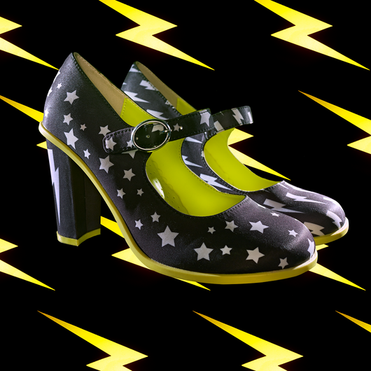 Women's Storm Mary Jane Heels - Bold Celestial Design