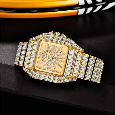Reloj de Cuarzo Hip Hop con Diamantes Completos y Carátula Grande para Hombre - Image 26