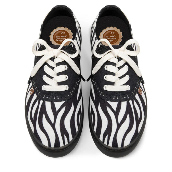 Women's Saddle Zebra Casual Sneakers