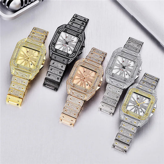 Reloj Hombre Hip Hop Diamantes Esfera Grande Cuarzo - Image 32