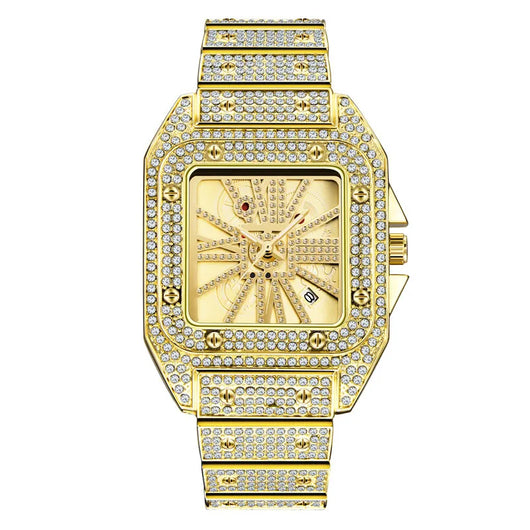 Reloj Hombre Hip Hop Diamantes Esfera Grande Cuarzo - Image 16