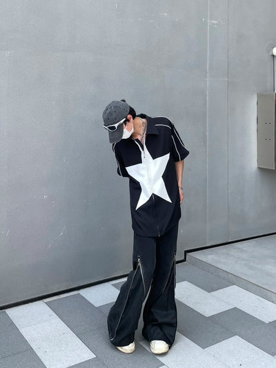 Camisa Casual de Hombre con Parches de Estrellas - Image 14