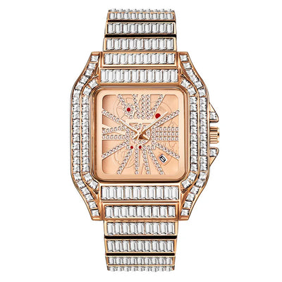 Reloj de Cuarzo Hip Hop con Diamantes Completos y Carátula Grande para Hombre - Image 14