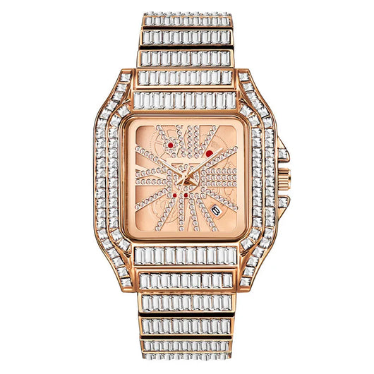 Reloj de Cuarzo Hip Hop con Diamantes Completos y Carátula Grande para Hombre - Image 14