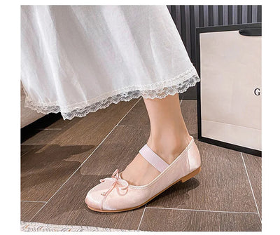 Zapatos Planos de Satén con Moño para Mujer - Image 32