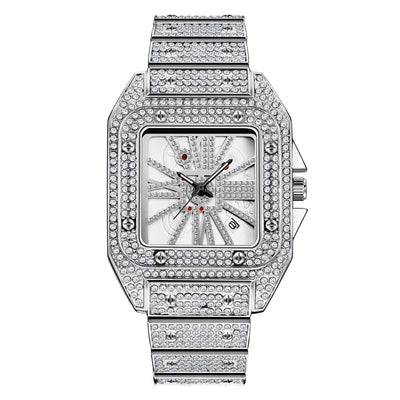 Reloj Hombre Hip Hop Diamantes Esfera Grande Cuarzo - Image 10