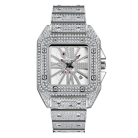 Reloj Hombre Hip Hop Diamantes Esfera Grande Cuarzo - Image 10