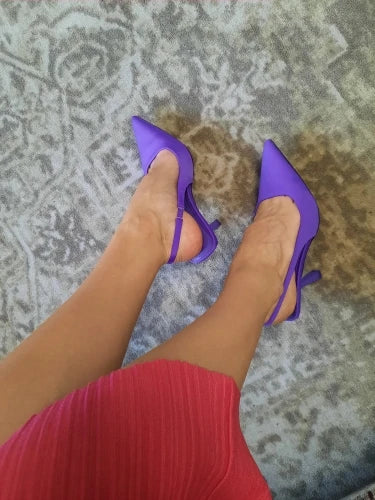 Sandalias Stiletto Puntiagudas con Talón Abierto - Image 20