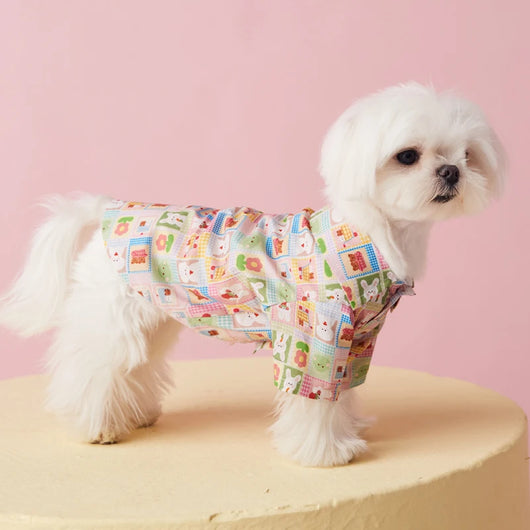 Vestido Infantil Cachorrito Flores con Lunares - Image 26