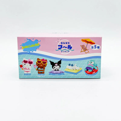 Sanrio Summer Swimsuit Character Style Capsule Toys Black Skin Kitty Desktop Ornament Kuromi Cinnamoroll Birthday Present - Tekeno