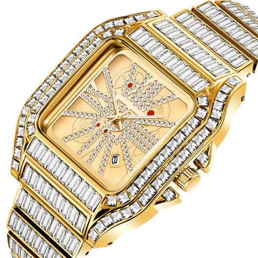 Reloj de Cuarzo Hip Hop con Diamantes Completos y Carátula Grande para Hombre - Image 8