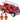 Set 3 Camiones de Bomberos 5.5" + 6 Figuras Metal Fundido - Tekeno