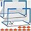 VAVOSPORT - Set de Porterías de Fútbol Portátiles 4'x3' para Niños | Incluye Balón, Bomba y Conos | Entrenamiento en Casa y Jardín - Tekeno