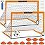 VAVOSPORT - Set de Porterías de Fútbol Portátiles 4'x3' para Niños | Incluye Balón, Bomba y Conos | Entrenamiento en Casa y Jardín - Tekeno