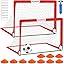 VAVOSPORT - Set de Porterías de Fútbol Portátiles 4'x3' para Niños | Incluye Balón, Bomba y Conos | Entrenamiento en Casa y Jardín - Tekeno