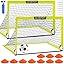 VAVOSPORT - Set de Porterías de Fútbol Portátiles 4'x3' para Niños | Incluye Balón, Bomba y Conos | Entrenamiento en Casa y Jardín - Tekeno