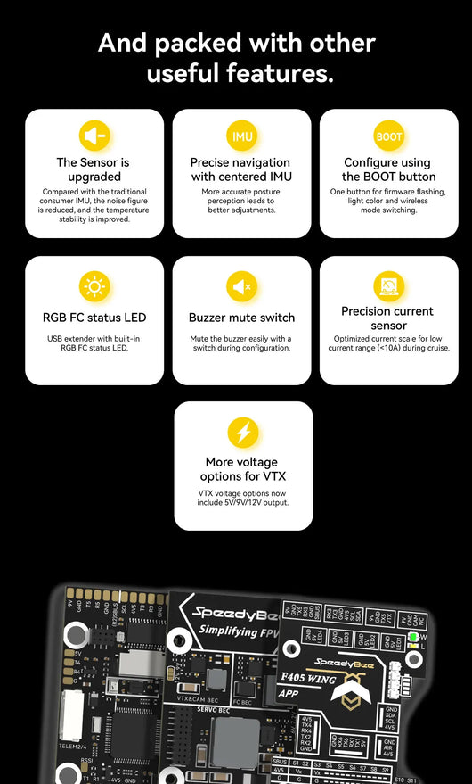 Controlador de Vuelo SpeedyBee F405 Wing con APP - Image 33