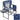 SUNNYFEEL Silla de camping, silla plegable, portátil de gran tamaño con mesa auxiliar y bolsillo perfecta para playa, pesca, viaje, picnic, campamento al aire libre - Tekeno
