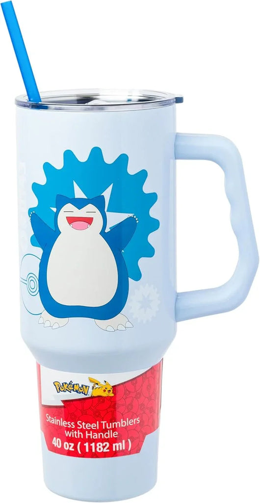 Vaso térmico de acero inoxidable Peanuts 40 oz con tapa, sorbete y asa – Apto para portavasos - Tekeno
