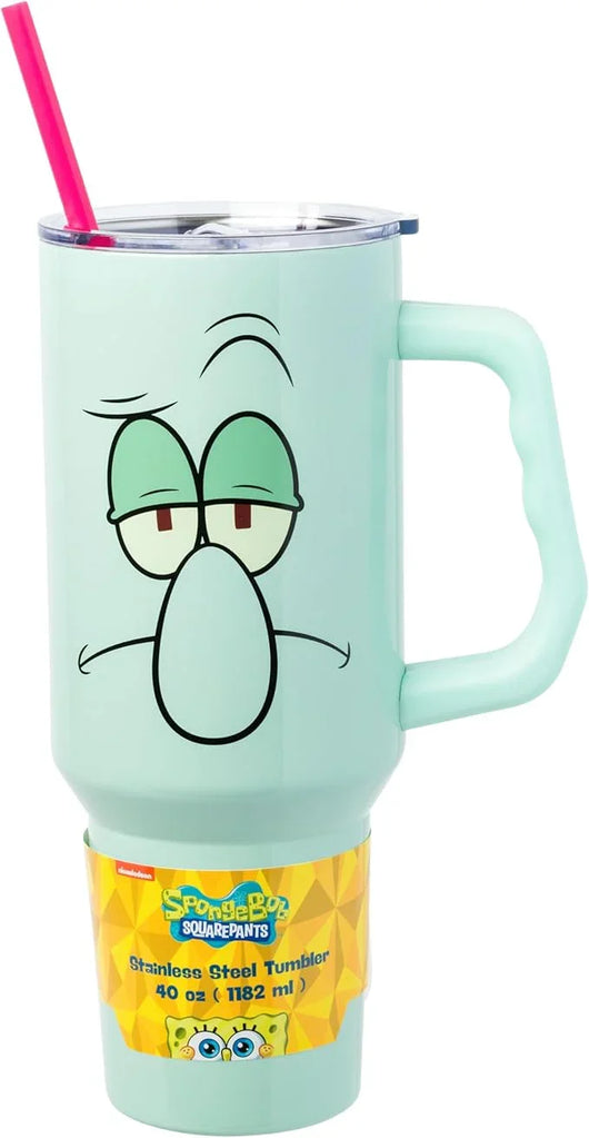 Vaso térmico de acero inoxidable Peanuts 40 oz con tapa, sorbete y asa – Apto para portavasos - Tekeno