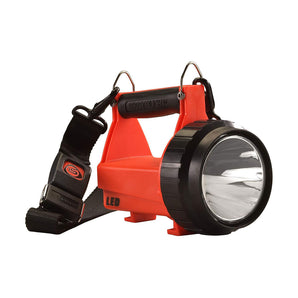 Streamlight 44450 Fire Vulcan LED Standard System Flashlight with AC/DC Charger, Dual Rear LEDs and Quick Release Shoulder Strap, Orange - 180 Lumens