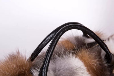 Bolso Bandolera de Piel de Zorro y Lana con Un Hombro - Image 24