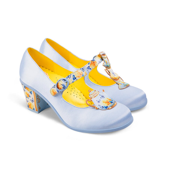 Sapato Mary Jane Salto Médio Feminino Tea Party