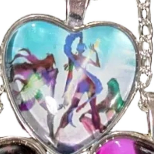 K-POP DEMON HUNTERS Heart Pendant Necklace - Character Art Collection