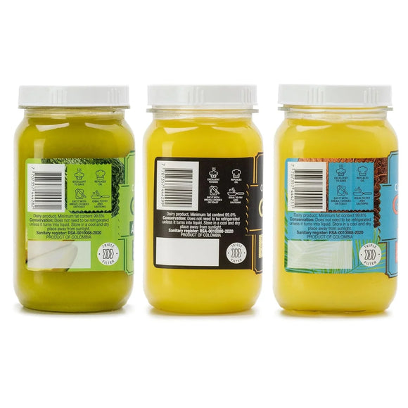 Tripack de Ghee Karavansay – Original + Abacate + Coco