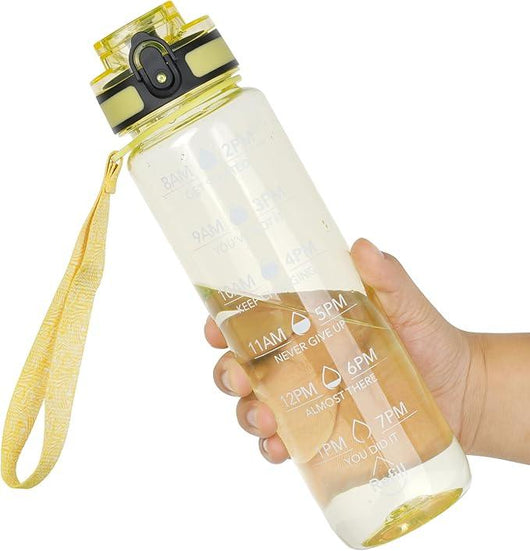 Botella de Agua Deportiva Motivacional OLDLEY: Hidratación Inteligente y Sin BPA - Tekeno