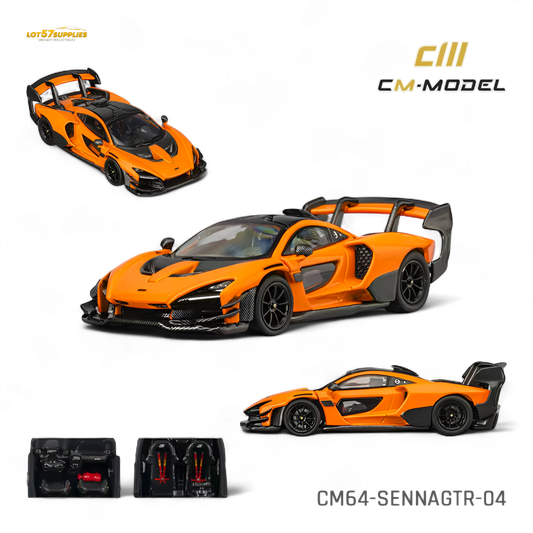 CM Model McLaren Senna GTR Papaya Orange 1:64