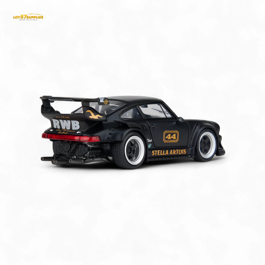 Modelo Modelo Porsche RWB 993 Stella Artois #44 Preto Fosco 1:64